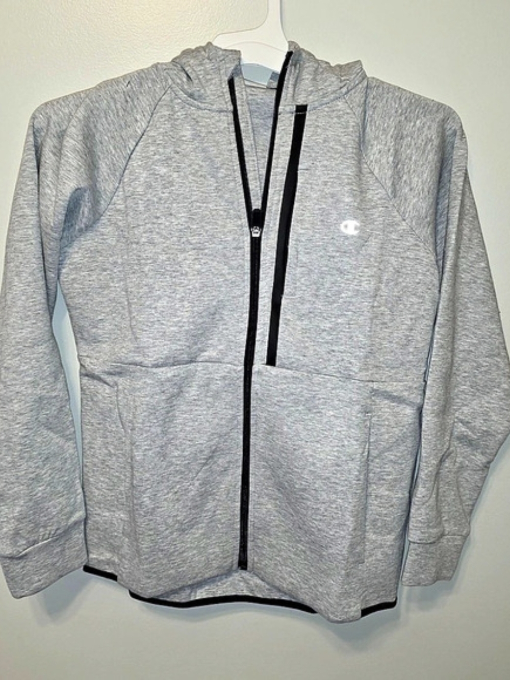 Champion Youth Full-Zip Active Hoodie Gray Size Medium
